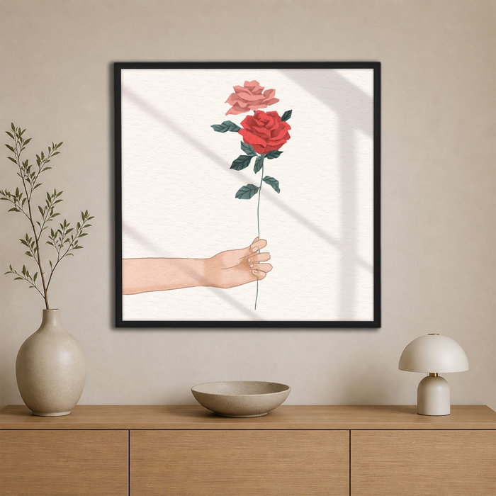 Wallity Pintura en lienzo decorativa enmarcada Multicolor 60 x 60 cm